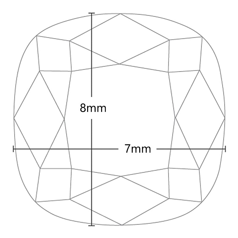 Cushion Cut 2.0 Carat Colorless D VVS1 Moissanite Unset Stone