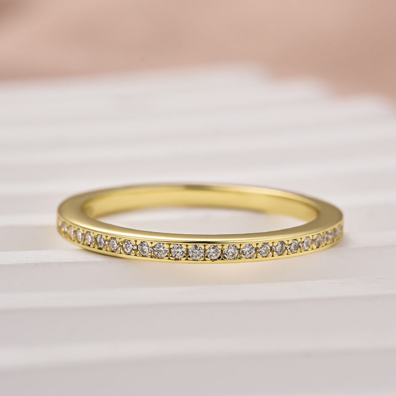 Rodiffy Channel Set Eternity Moissanite Diamond Wedding Band