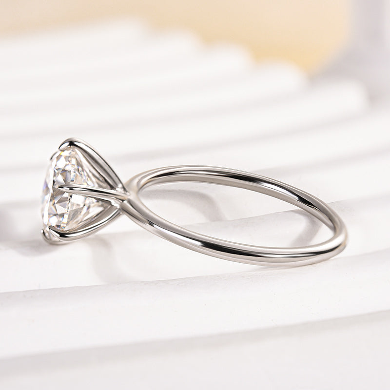 Rodiffy Moissanite 2.0 Ct ~ 4.0 Ct Round Cut 6 Prong Engagement Ring For Women