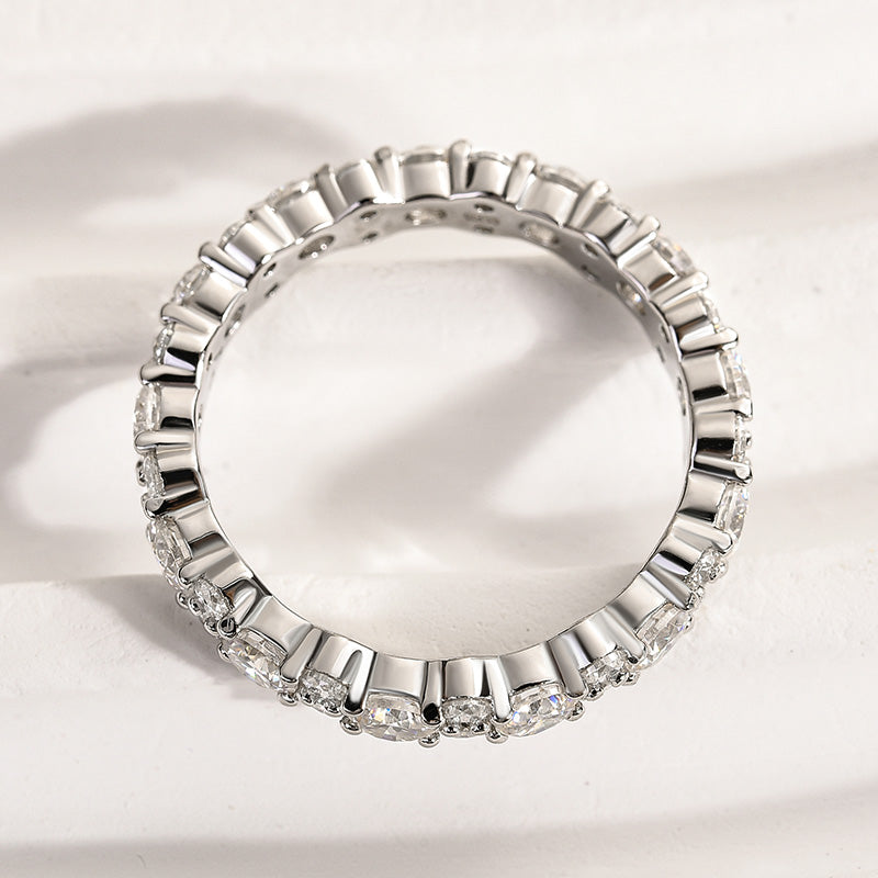 Rodiffy Moissanite 2.5 Ct Round Cut Full Wedding Band for Women