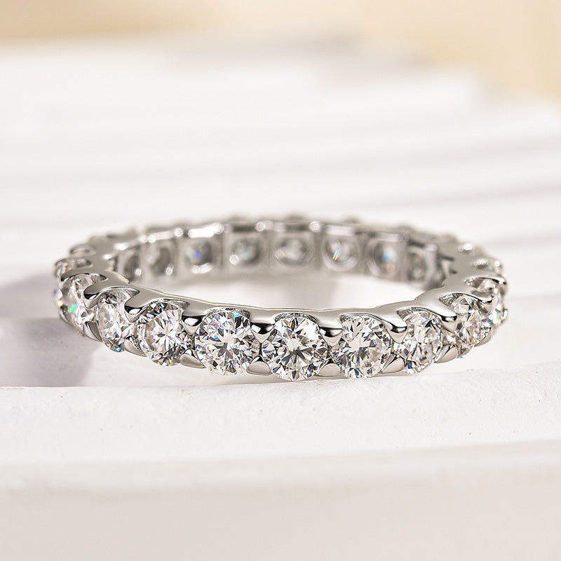 Rodiffy Moissanite 2.5 Ct Round Cut Women's Wedding Band