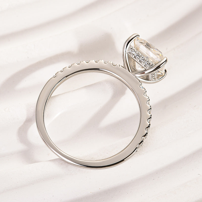 Rodiffy Moissanite 2.0 Ct Square Princess Cut Bridal Ring