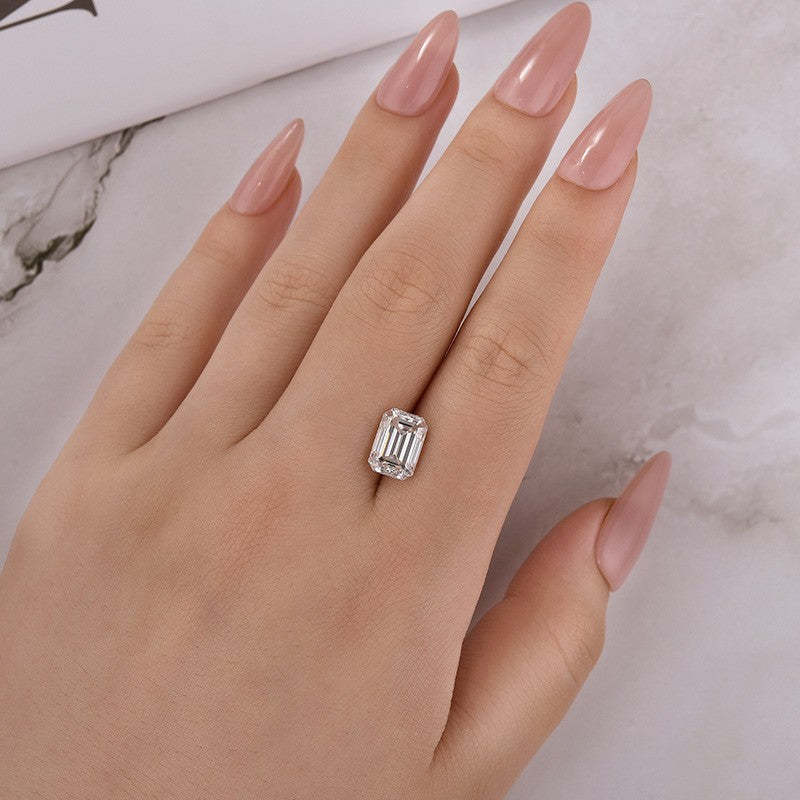 Emerald Cut 3.5 Carat Colorless D VVS1 Moissanite Loose Gemstone - Excellent Cut