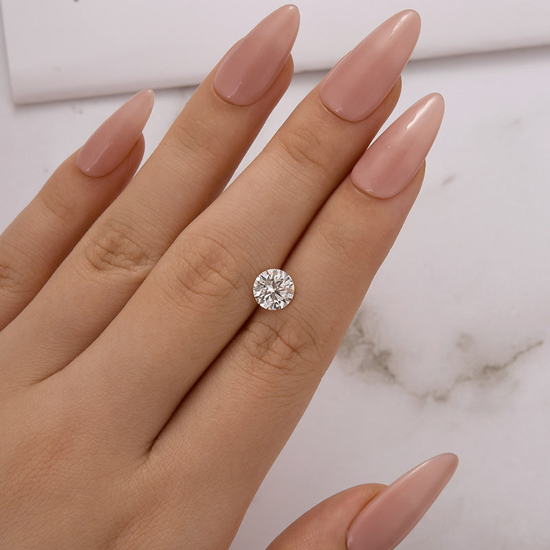 Round Brilliant 2.0 Carat Colorless D VVS1 Moissanite Loose Stone