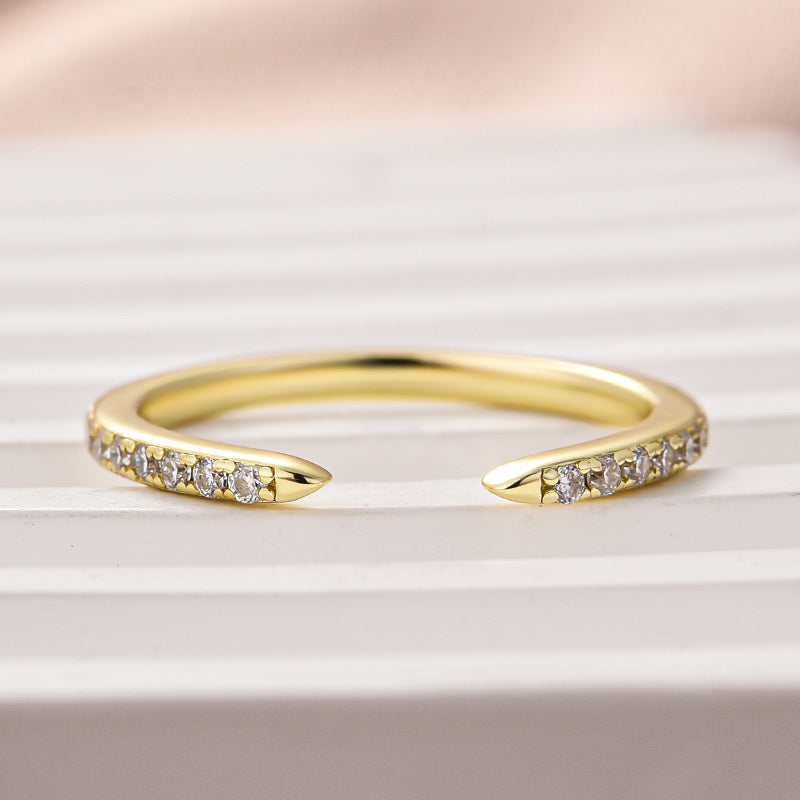 Rodiffy Open Moissanite Diamond Pavé Spacer Ring