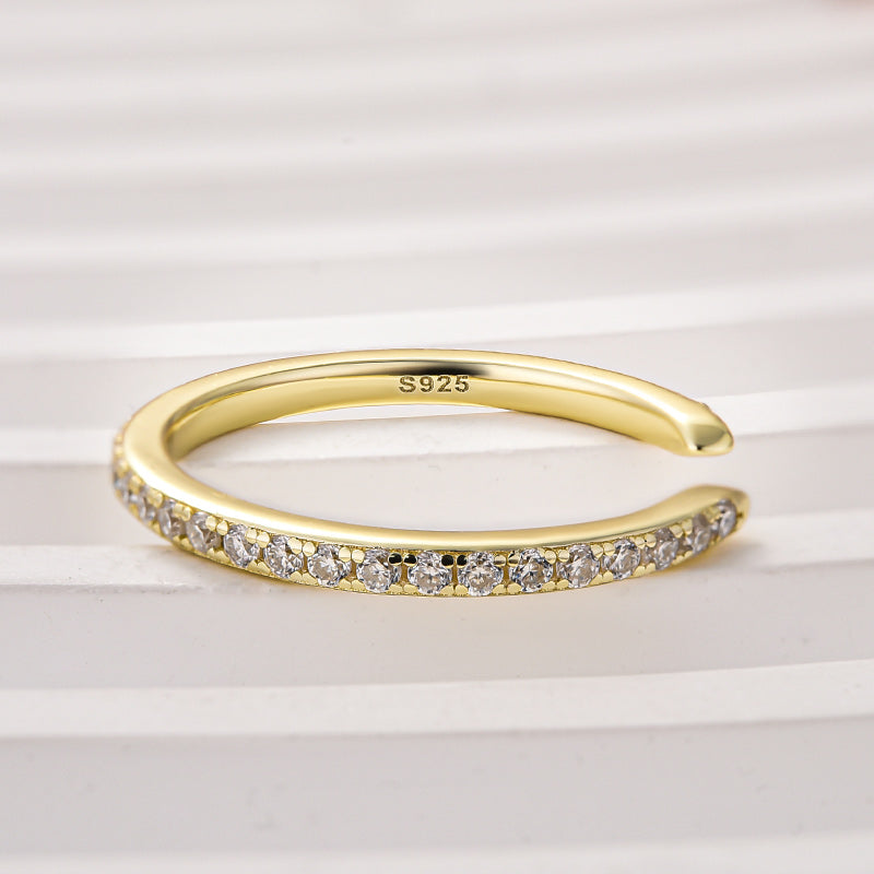 Rodiffy Open Moissanite Diamond Pavé Spacer Ring