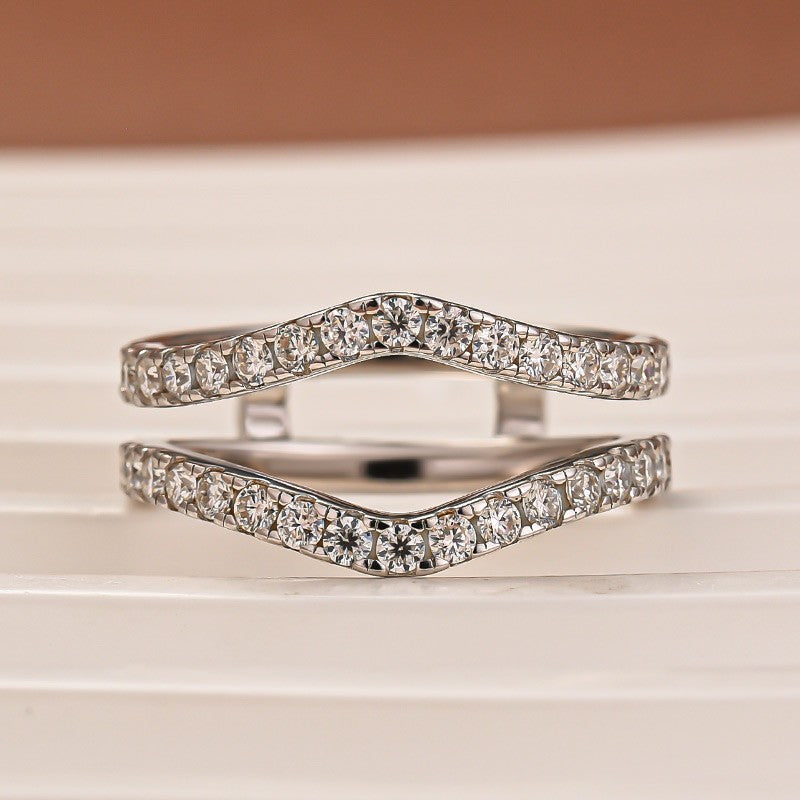 Pavé Full Eternity Round Cut Enhancer Wedding Band