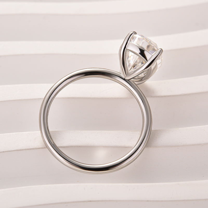Rodiffy Moissanite 4.0 Ct Pear Cut White Gold Engagement Ring For Women