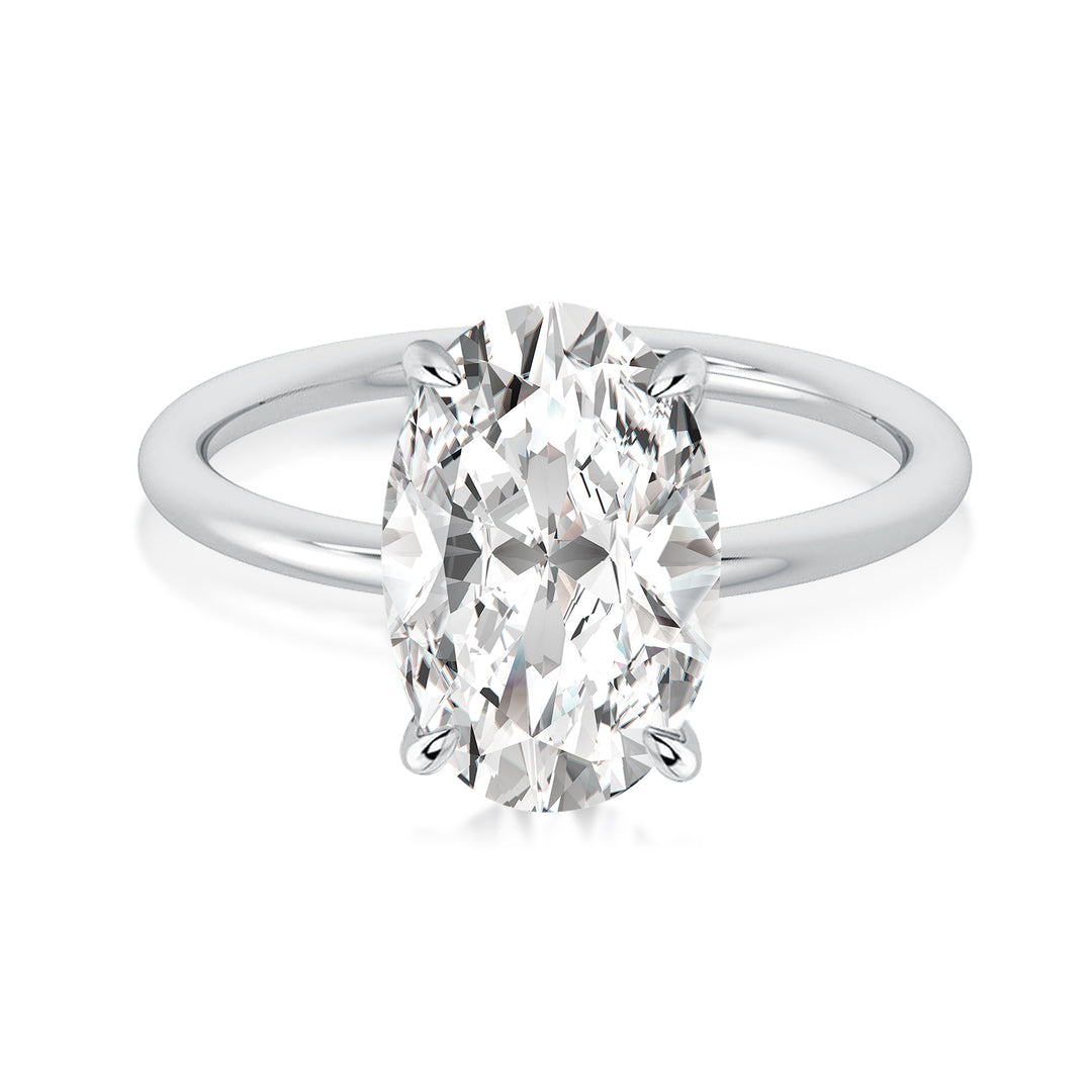 Rodiffy Moissanite 4.0Ct~5.5Ct Oval Cut Promise Ring For Women