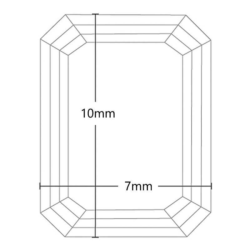Emerald Cut 3.5 Carat Colorless D VVS1 Moissanite Loose Gemstone - Excellent Cut