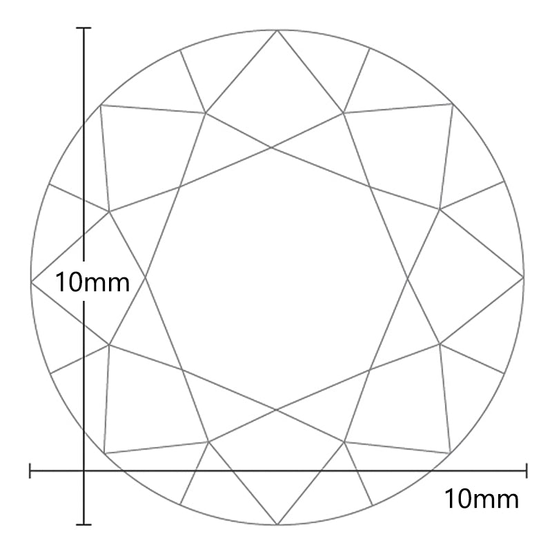 Round Brilliant 4.0 Carat Colorless D VVS1 Moissanite Loose Stone