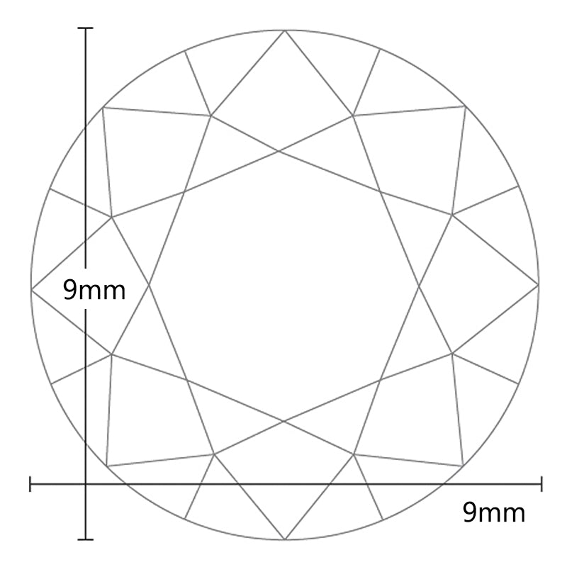Round Brilliant 3.0 Carat Colorless D VVS1 Moissanite Loose Stone