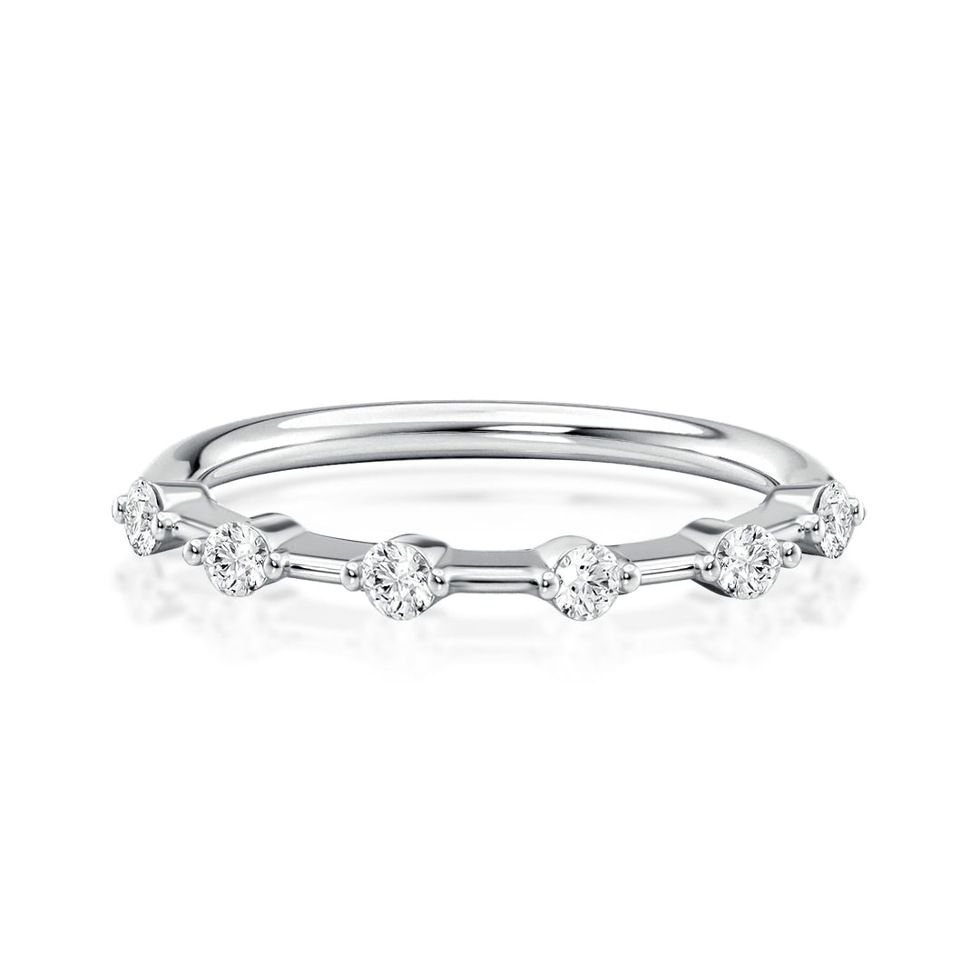 Rodiffy Moissanite 0.2 Ct Round Cut Women's Wedding Band