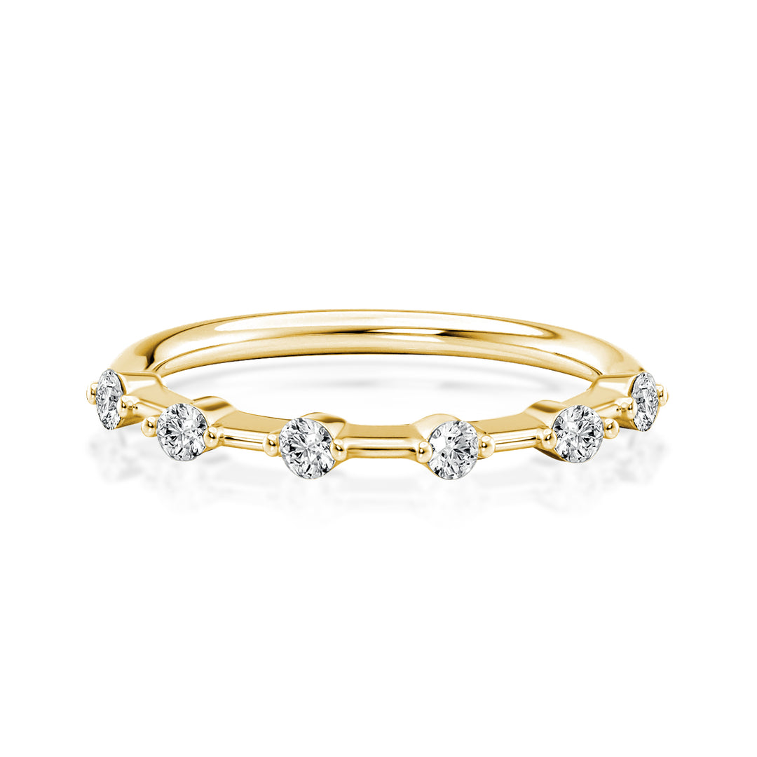 Rodiffy Moissanite 0.2 Ct Yellow Gold Women's Wedding Band