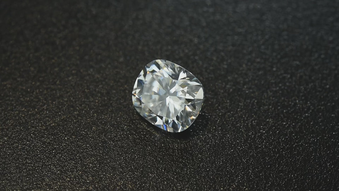 Rodiffy Moissanite 4.5 Ct Cushion Cut White Gold Engagement Ring