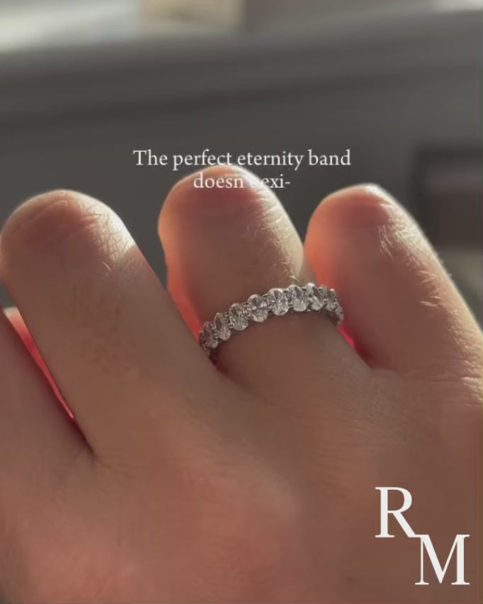 Rodiffy Moissanite 3.0 Ct Oval Cut Full Wedding Band for Women