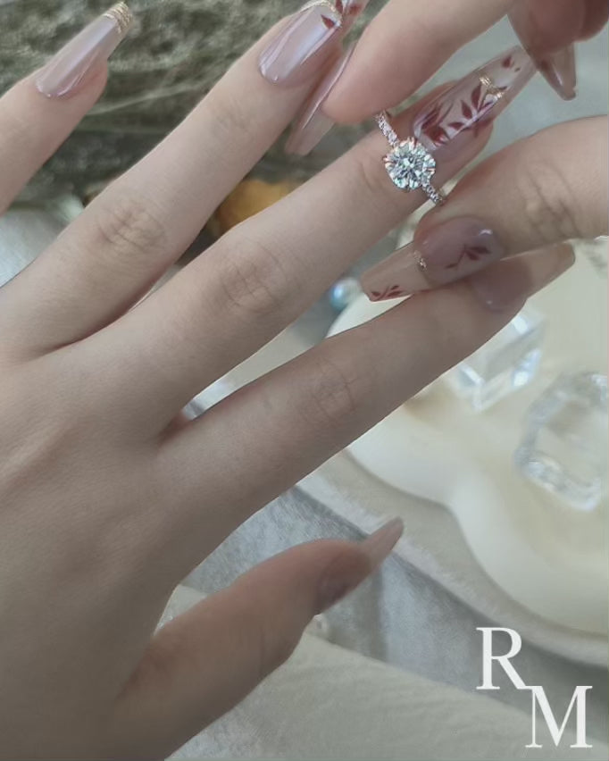 Rodiffy Moissanite 2.0 Ct Square Cushion Rose Gold Bridal Ring