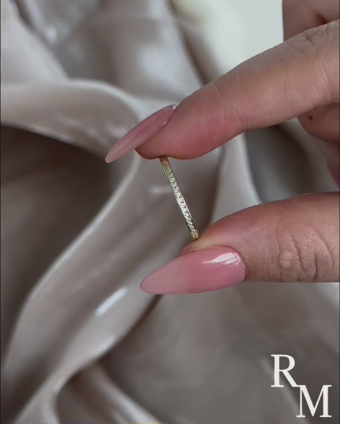 Rodiffy Channel Set Eternity Moissanite Diamond Wedding Band