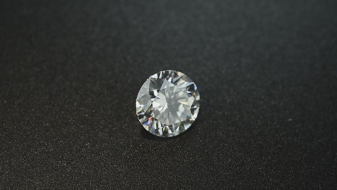 Rodiffy Moissanite 3.0 Ct Round Cut 6 Prong Yellow Gold Promise Ring