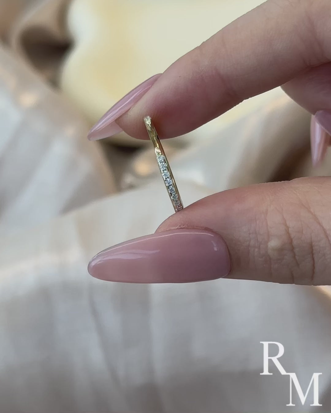 Rodiffy Open Moissanite Diamond Pavé Spacer Ring