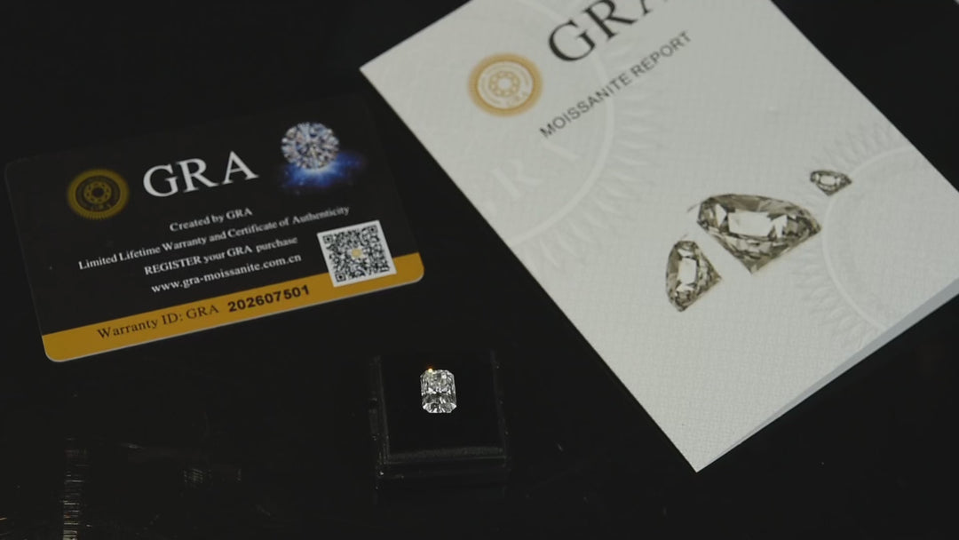 Rodiffy Moissanite 3.5 Ct Radiant Cut Yellow Gold Wedding Ring Set with Wide Band