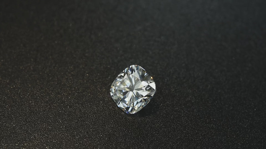Rodiffy Moissanite 2.0 Ct Diamond White Gold 4 Prong Cushion Stud Earrings