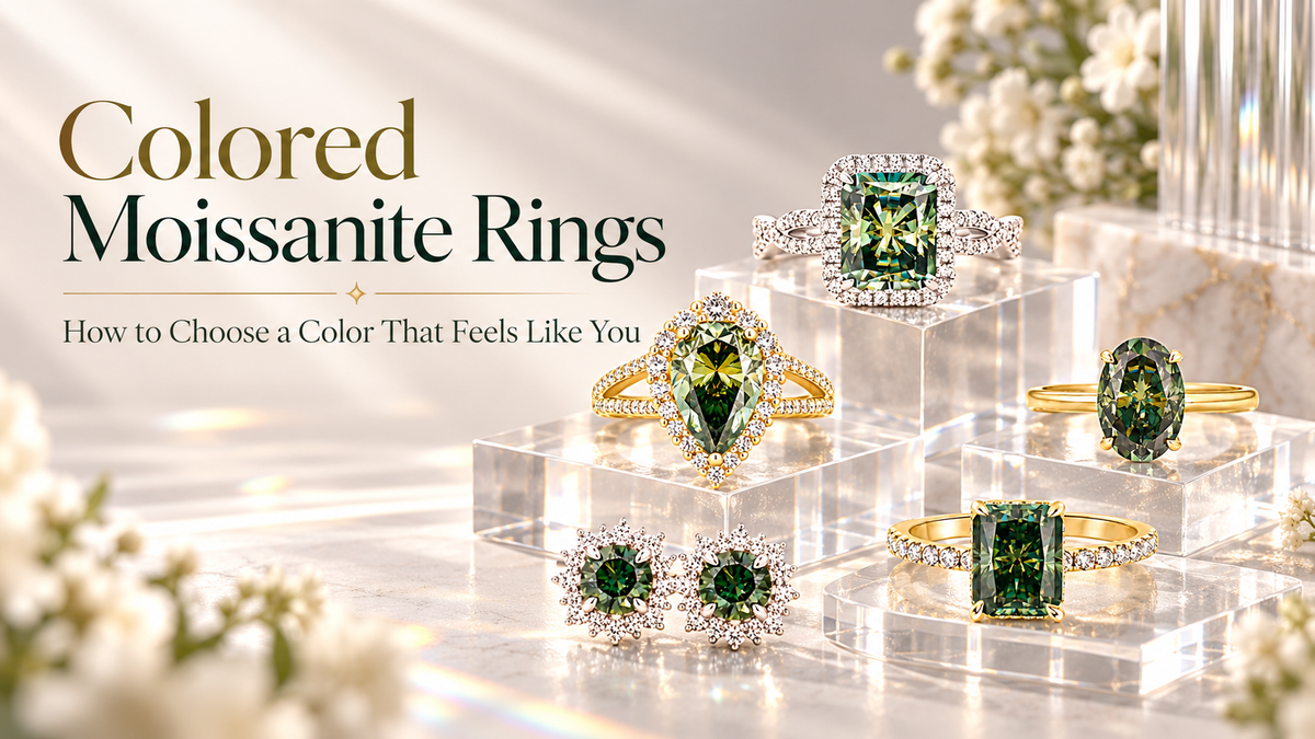 Colored Moissanite Rings: How to Choose a Color That Feels Like You