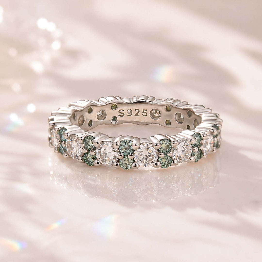 Rodiffy Moissanite 2.5 Ct Round Cut Full Wedding Band for Women