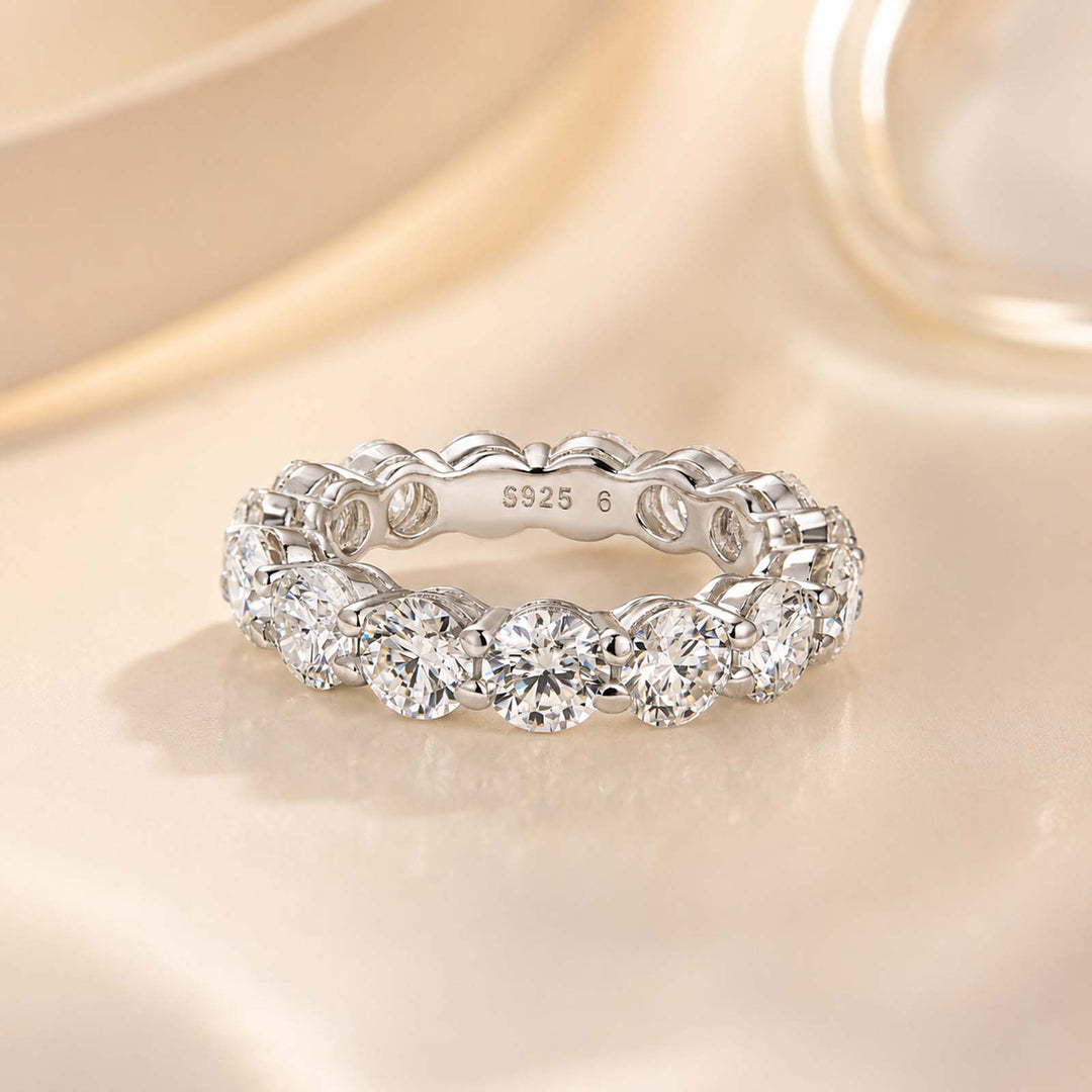 S925 Rodiffy Moissanite 2.5Ct/5.5Ct Round Cut Women's Wedding Band