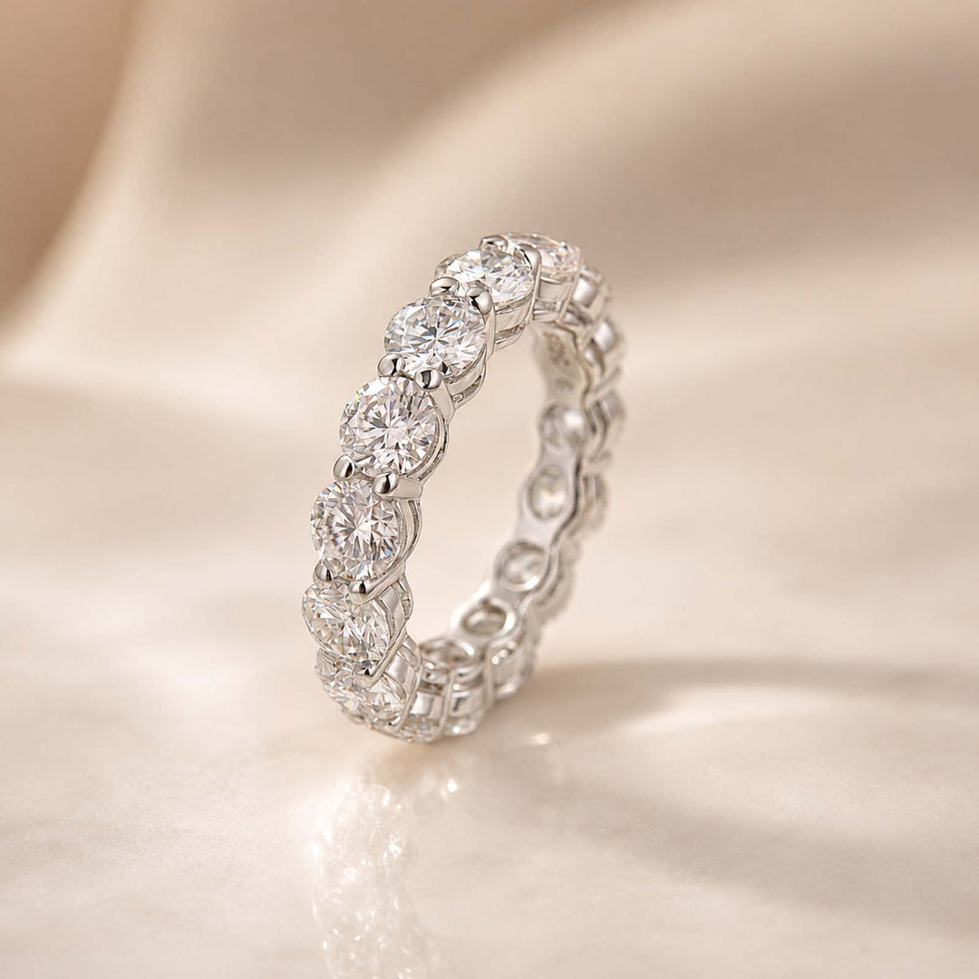 S925 Rodiffy Moissanite 2.5Ct/5.5Ct Round Cut Women's Wedding Band