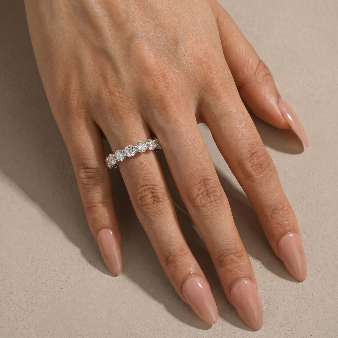 S925 Rodiffy Moissanite 2.5Ct/5.5Ct Round Cut Women's Wedding Band