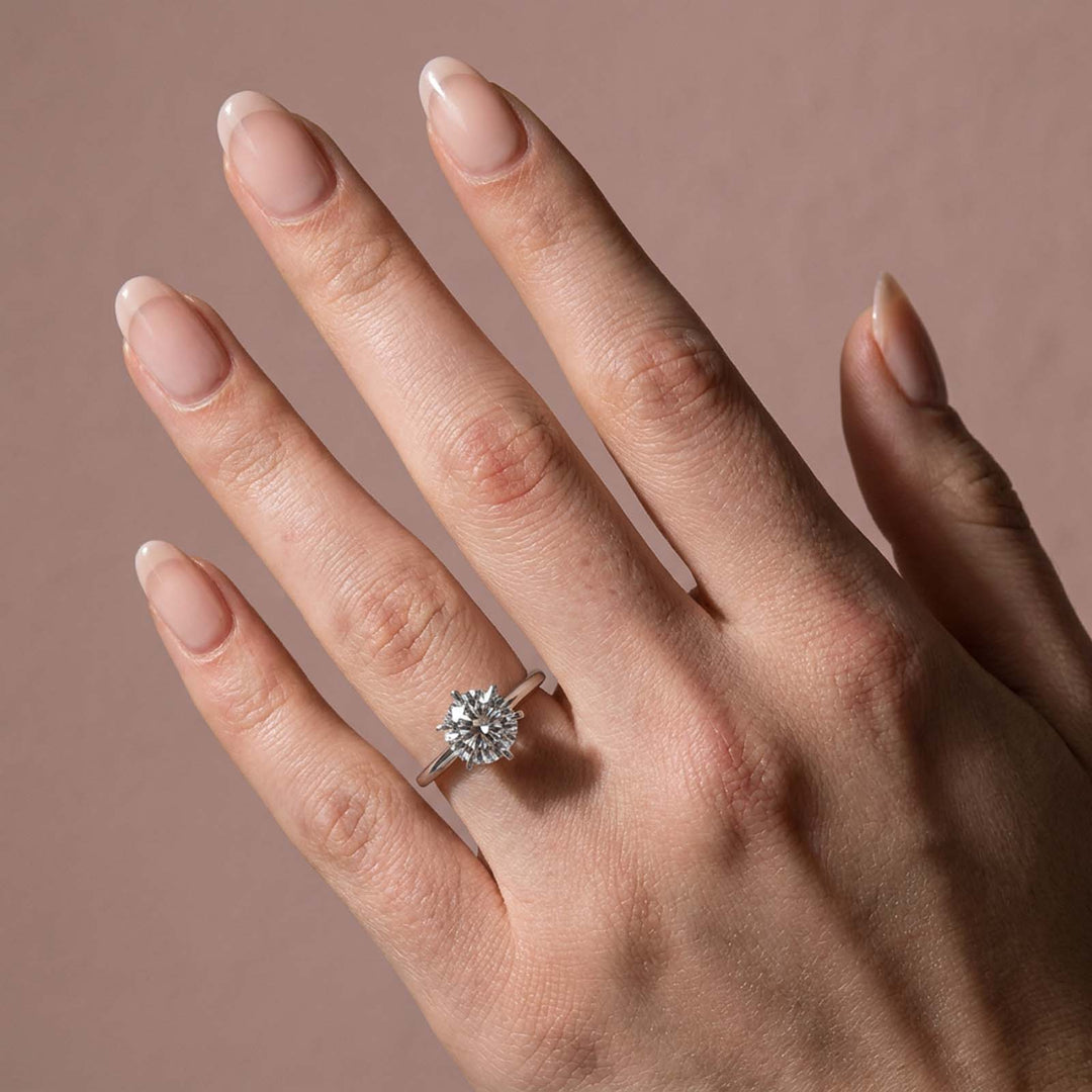 Rodiffy Moissanite 2.0 Ct ~ 4.0 Ct Round Cut 6 Prong Engagement Ring For Women