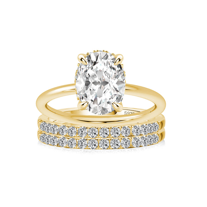 Rodiffy Moissanite 2.0 Ct Oval Cut Wedding Ring Set For Women
