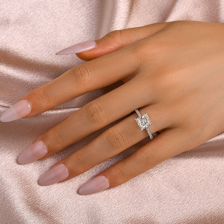 Rodiffy Moissanite 2.0 Ct ～3.0 Ct Square Princess Cut Bridal Ring