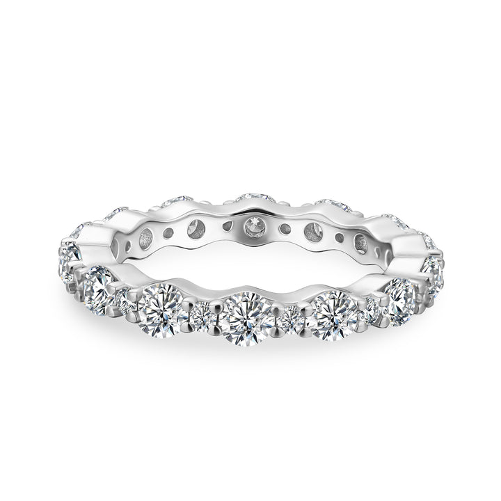 Rodiffy Moissanite 1.65 Ct Round Cut Full Wedding Band for Women