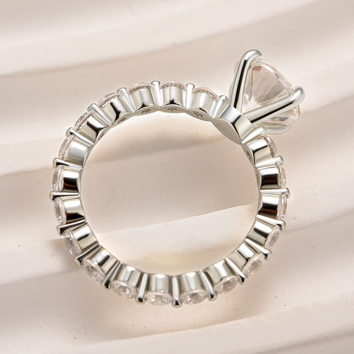 Rodiffy Moissanite 2.0 Ct White Gold Promise Bridal Ring