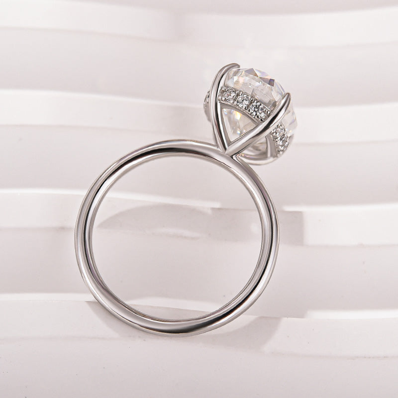 Rodiffy Moissanite 4.0 Ct Oval Cut Promise Ring For Women