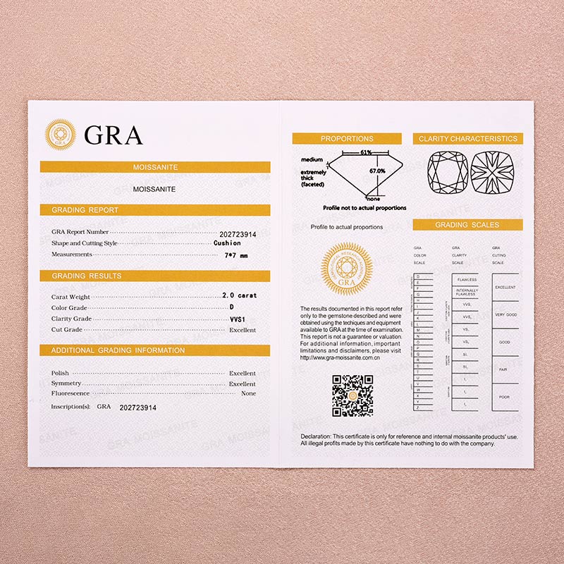 Moissanite 2.0Ct Cushion Cut Yellow Gold Stub Earrings