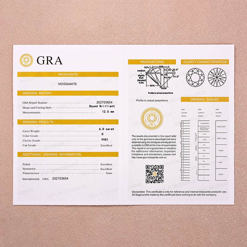 Moissanite 6.0Ct Round Cut Luxe Engagement Ring Travel Rings In Sterling Silver