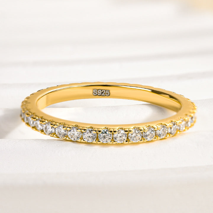 Rodiffy Moissanite 0.5 Ct Full Eternity Thin Wedding Band For Women