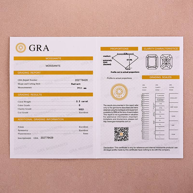 Moissanite 3.5 Ct Radiant Cut White Gold Engagement Ring For Women