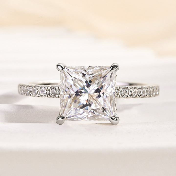 Rodiffy Moissanite 2.0 Ct ～3.0 Ct Square Princess Cut Bridal Ring