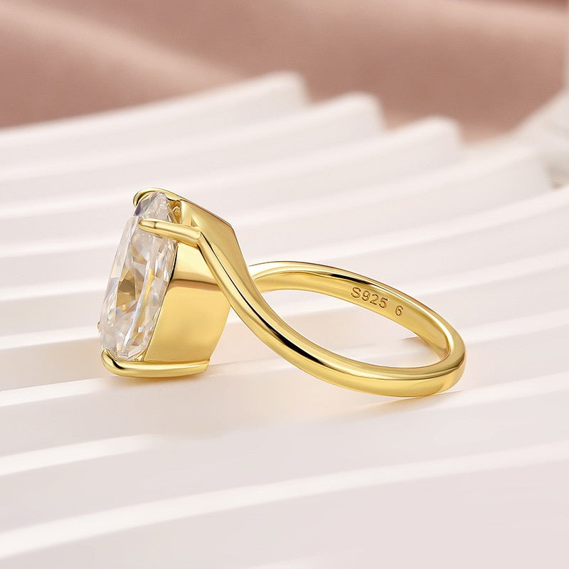 Bypass 5.5 Ct Oval Cut Solitaire Engagement Ring In 925 Sterling Silver