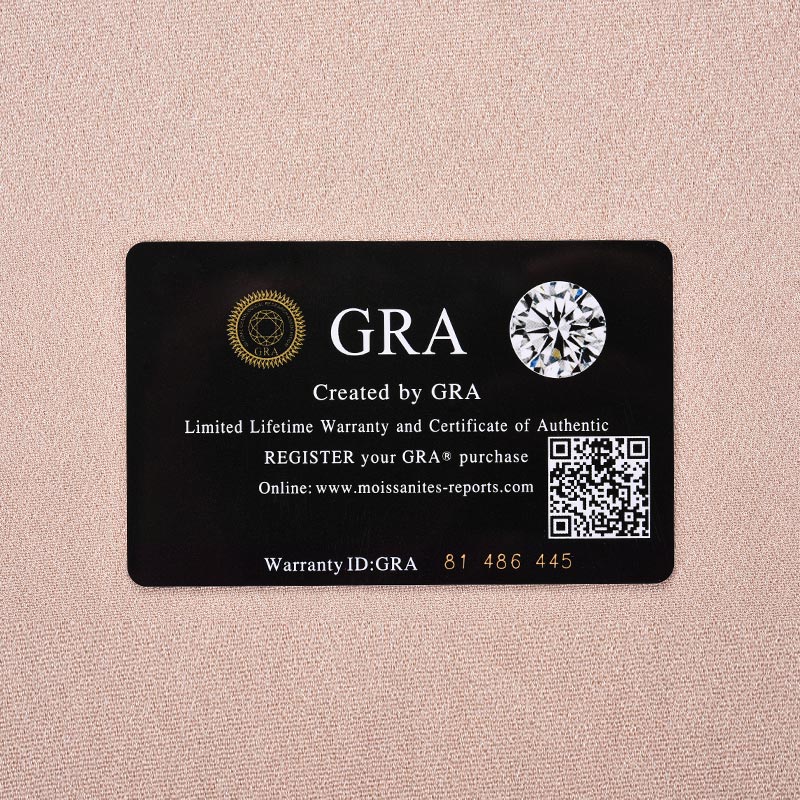 Moissanite 3.0Ct Round Cut 6 Prong White Gold Wedding Ring with Open Wedding Band