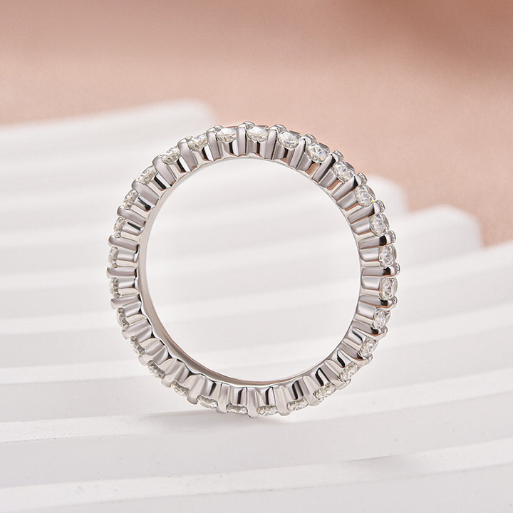Rodiffy Moissanite 3.0Ct～5.0Ct Oval Cut Full Wedding Band for Women