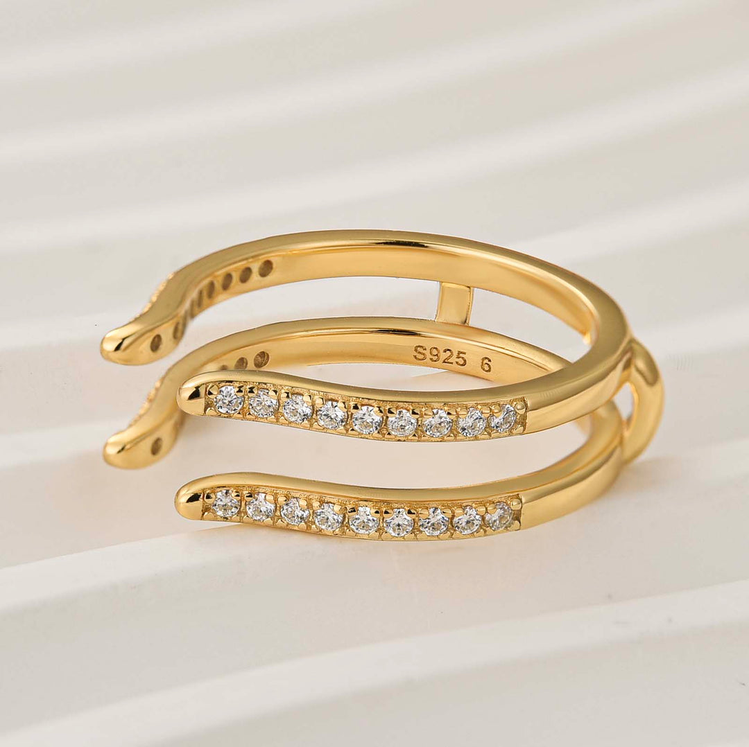 S925 Moissnaite 0.36Ct Pave Self Love Stackable Open Enhancer Band For Everyday Wear