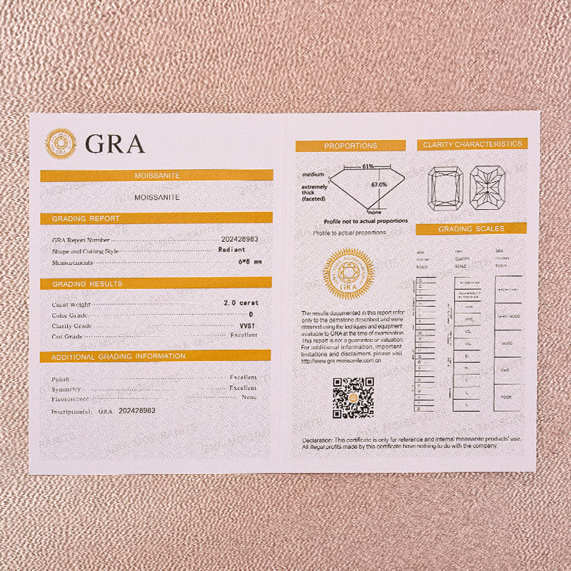 Moissanite 2.0Ct Radiant Cut Yellow Gold Wedding Ring with Round Cut Wedding Band