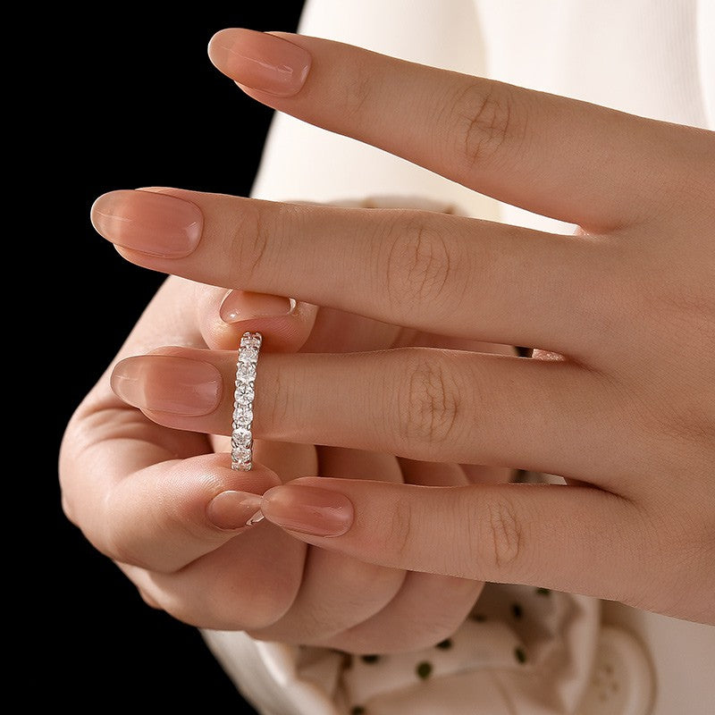 Moissanite 1.5 Ct Round Cut Women's Wedding Band