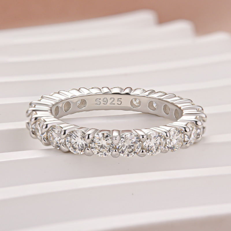 Rodiffy Moissanite 2.5 Ct Round Cut Women's Wedding Band