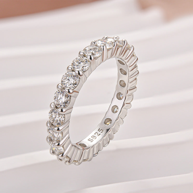 Rodiffy Moissanite 2.5 Ct Round Cut Women's Wedding Band